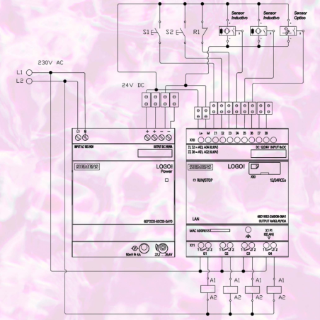 LOGO! PLC Program in Ladder for Garage Shutter | Safe and Professional Automation