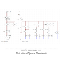 Motor Reversing Relay Control in CadeSimu | Free Electrical Diagram Download